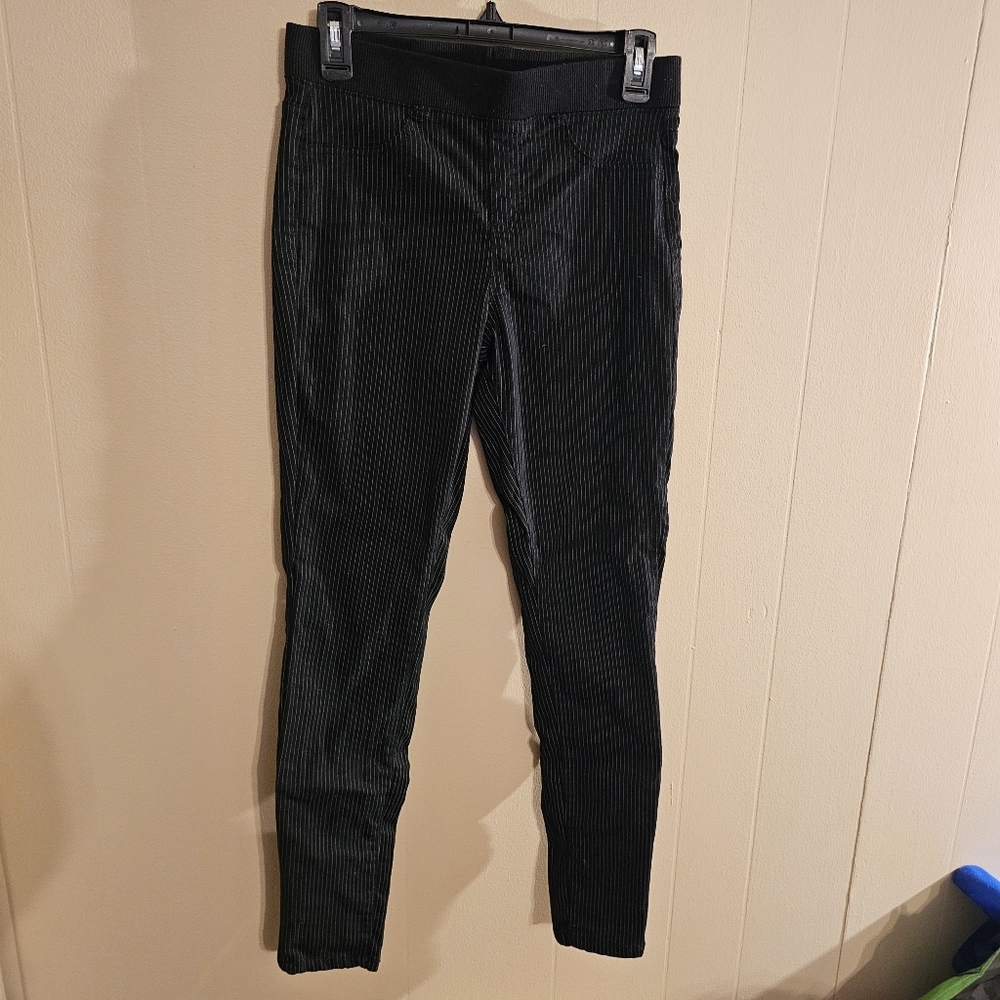 No Boundaries Y2K Black and Gray Pinstripe Medium Junior Jeggings
